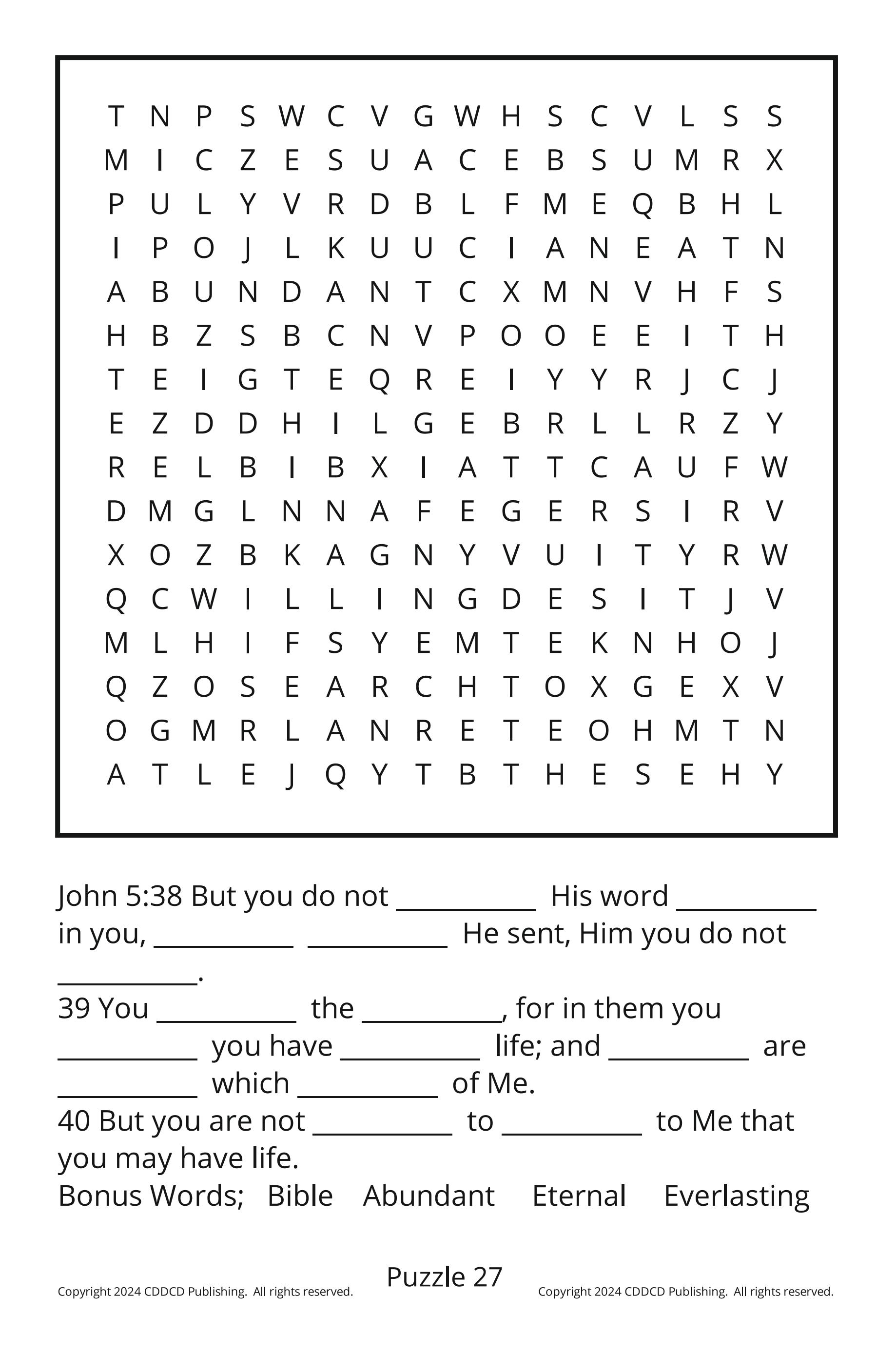 Bible Verse Puzzle