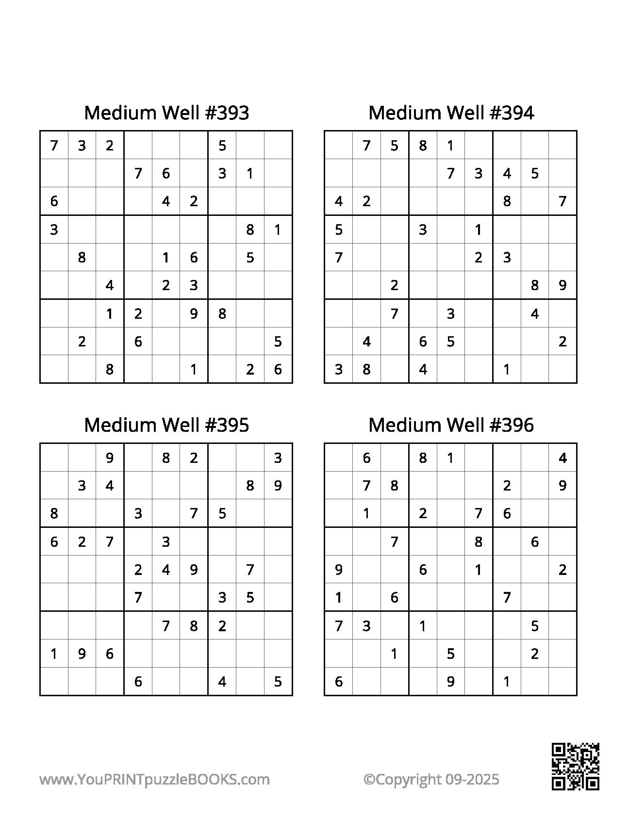 Sudoku Medium Well