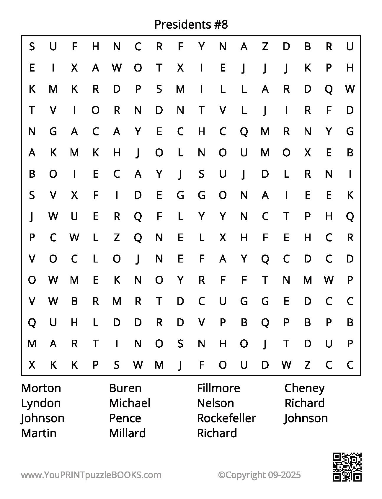 US Presidents Puzzle