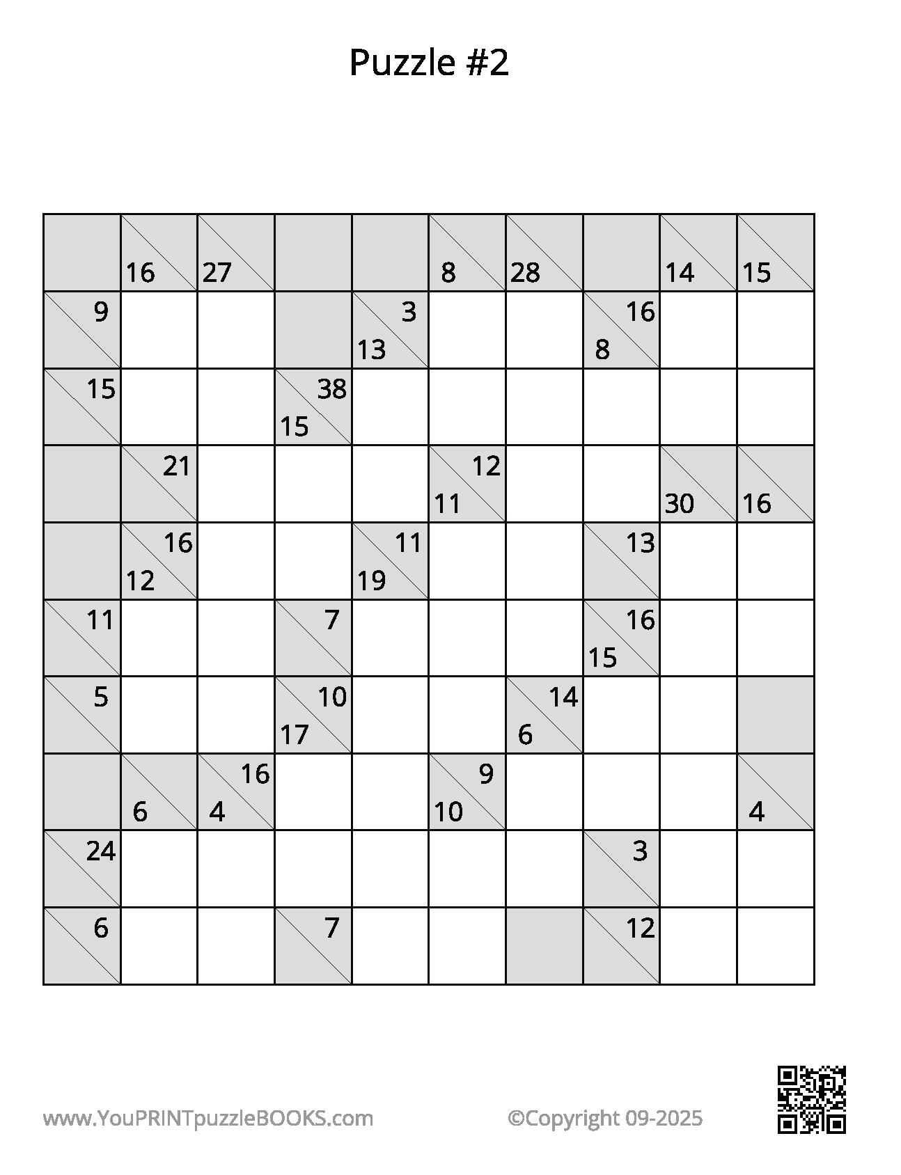 Sample Kakuro Puzzle